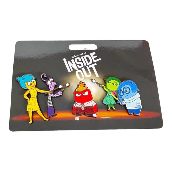 Disney Store Inside Out Joy Fear Anger Disgust Sadness Pin Set - Picture 1 of 6